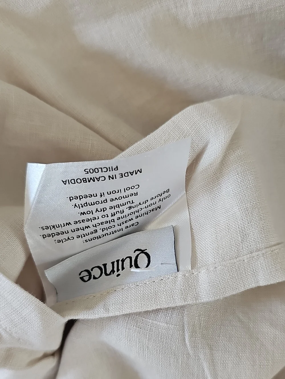 QUINCE European Linen Duvet Cover Set, King/Cal King Sand, MSRP $214